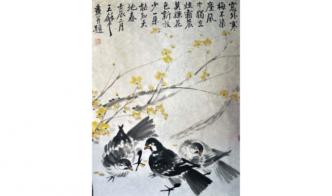 窗外寒梅